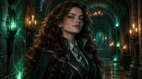 Sorceress in Candlelit Dungeon